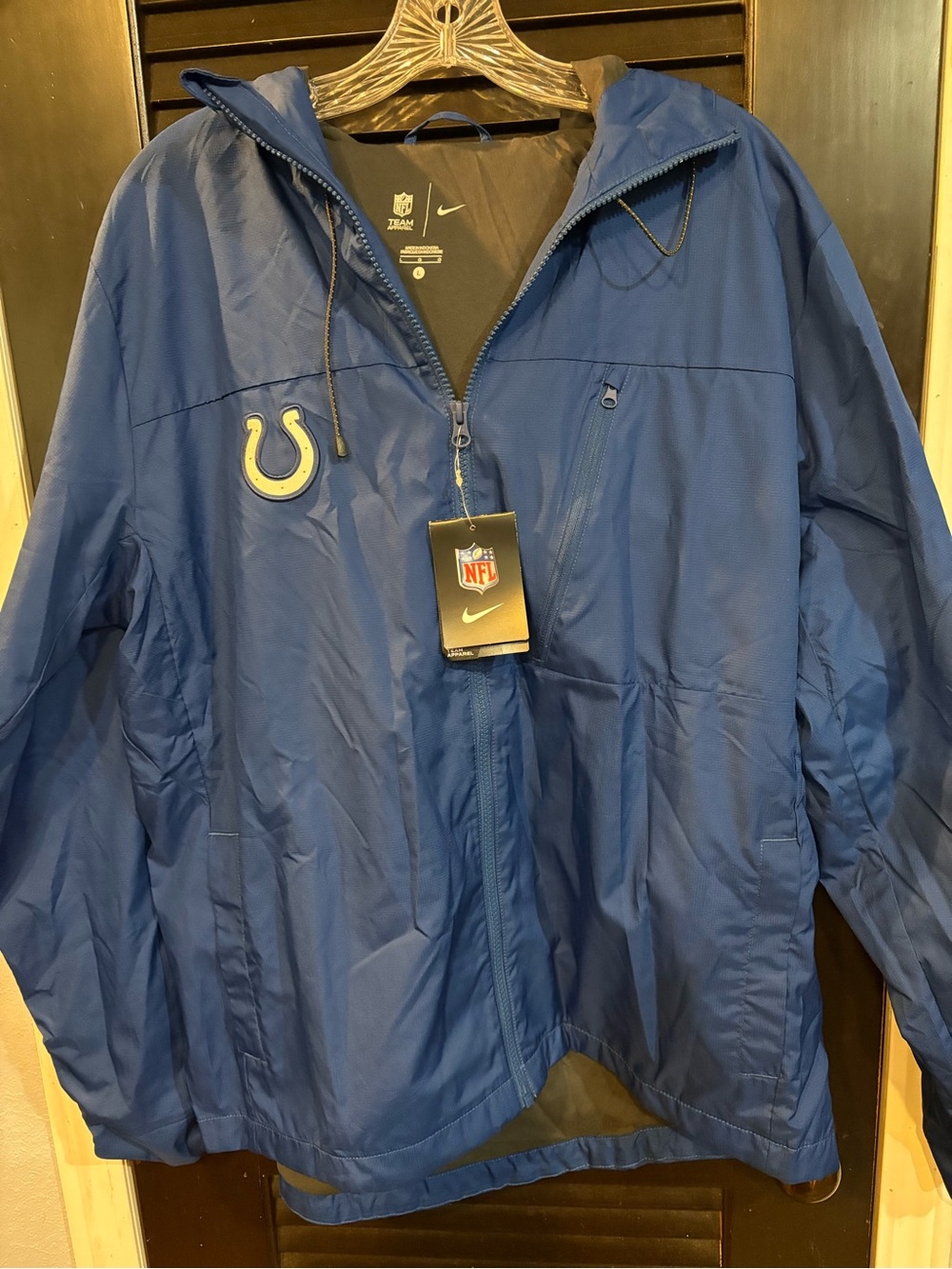 Nike Men’s Royal Blue Colts Lightweight Hooded Jacket